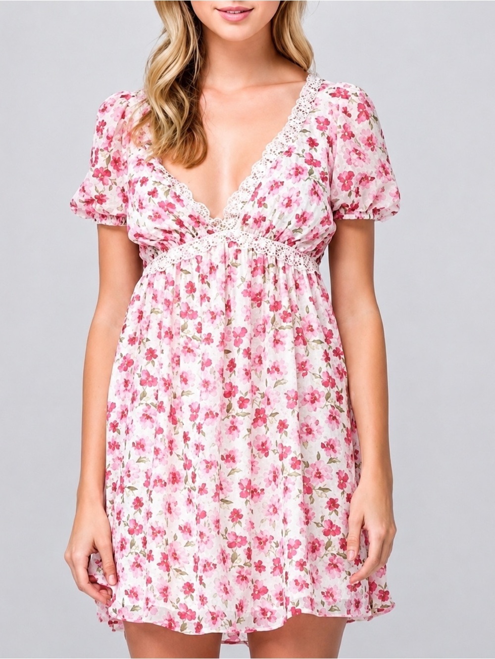 Sky to Moon pink babydoll dress, medium